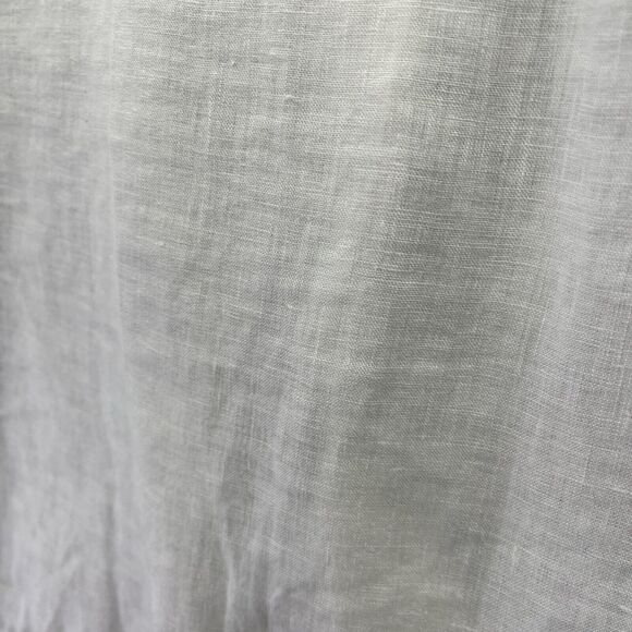 Chicos Button Top XL 3 Linen Pockets Roll Tab Long Sleeve White Beach Hike Fish - Picture 14 of 16